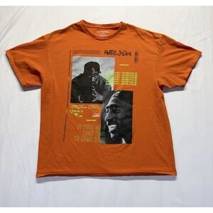 Poetic Justice Tupac Graphic‎ Tee Orange Size L Chemistry Streetwear
